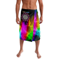 Personalized Colorful Neon Darts Lavalava with Bold Abstract Background - Wonder Print Shop