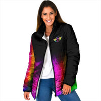 Personalized Colorful Neon Darts Padded Jacket with Bold Abstract Background - Wonder Print Shop