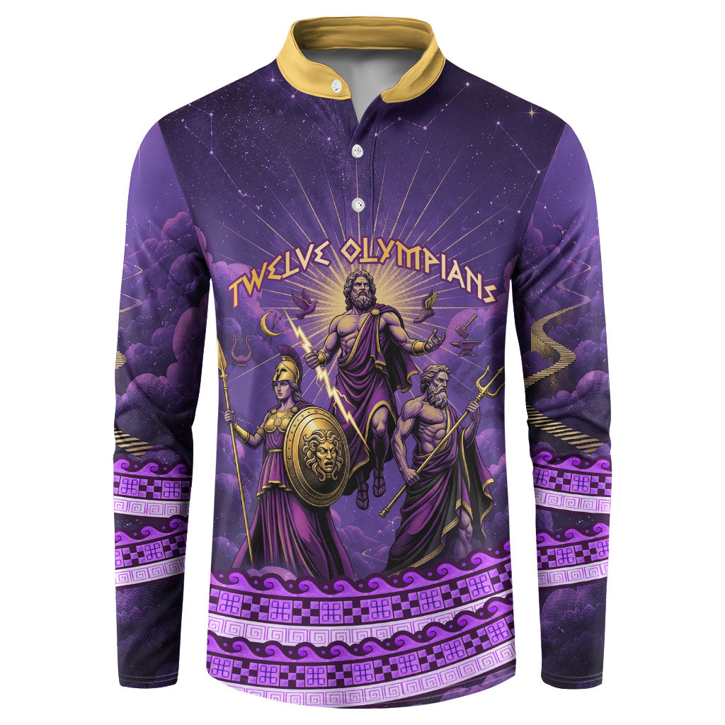 Twelve Olympians Button Sweatshirt Gods Of Mount Olympus Greek Mythology