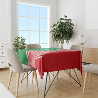 Germany Heligoland Tablecloth with Fish Illustration and Red Green Wave - Wonder Print Shop