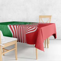 Germany Heligoland Tablecloth with Fish Illustration and Red Green Wave - Wonder Print Shop