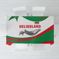 Germany Heligoland Tablecloth with Seal Graphic and Red Green Wave Nature - Wonder Print Shop