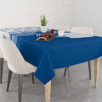Busingen am Hochrhein Germany Tablecloth with Swan Pattern and Blue White Heart Design - Wonder Print Shop