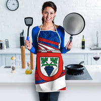 Busingen am Hochrhein Germany Apron with Grape Crest Design and Red Blue Wine Theme - Wonder Print Shop