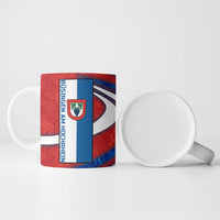 Busingen am Hochrhein Germany Ceramic Mug with Grape Crest Design and Red Blue Wine Theme - Wonder Print Shop