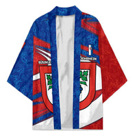 Busingen am Hochrhein Germany Kimono with Grape Crest Design and Red Blue Wine Theme - Wonder Print Shop