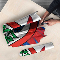 Busingen am Hochrhein Germany Umbrella with Grape Crest Design and Red Blue Wine Theme - Wonder Print Shop