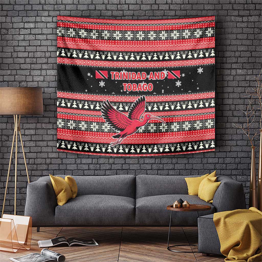 Trinidad and Tobago Christmas Tapestry Bird and Coat of Arms Design - Wonder Print Shop