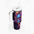 Fantasy Skull with Butterflies Tumbler With Handle Love me or hate me i'm still gonna shine