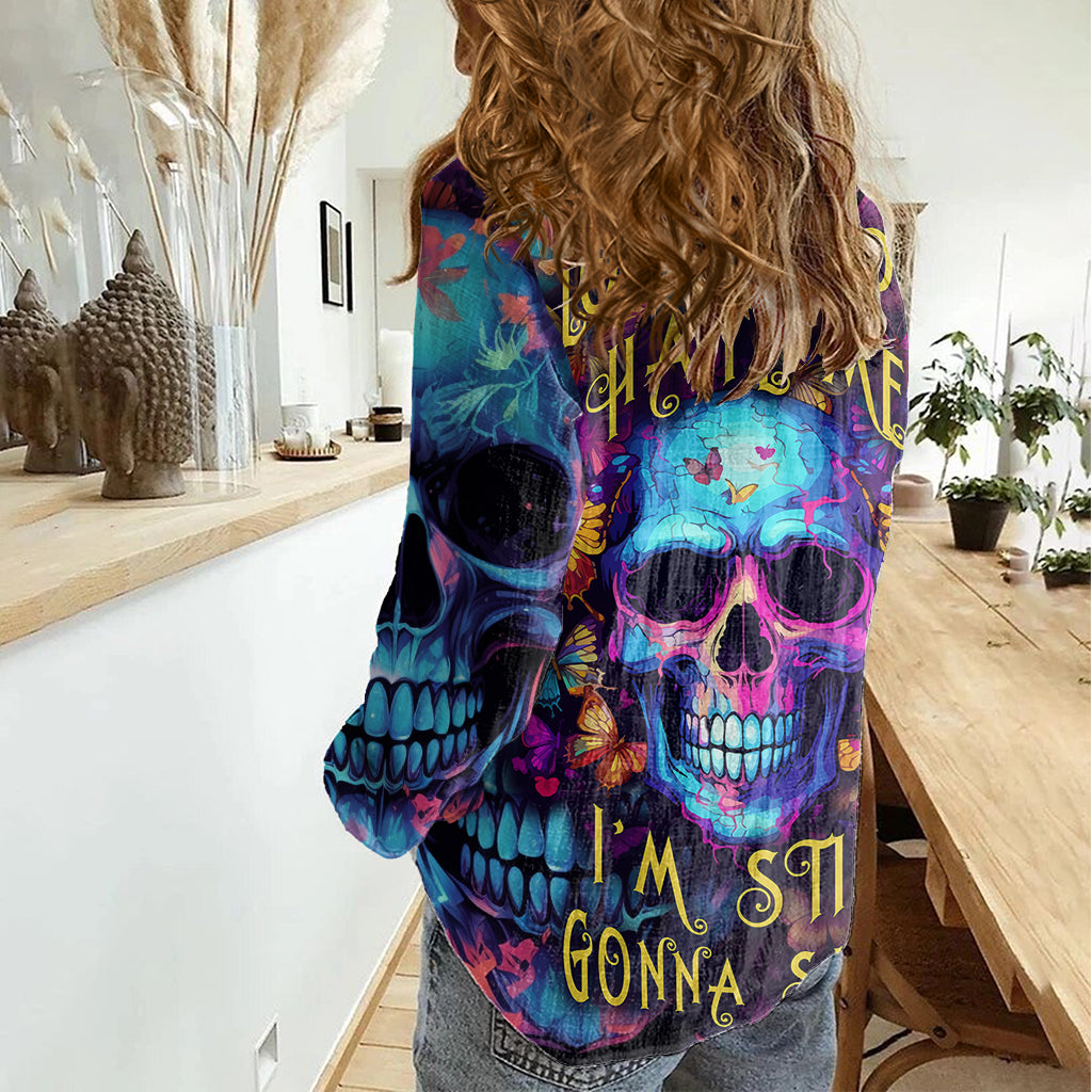 fantasy-skull-with-butterflies-women-casual-shirt-love-me-or-hate-me-im-still-gonna-shine