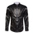 Demon Skull Long Sleeve Button Shirt Always be yourself unless you can be a Dragon then always be a Dragon - Wonder Print Shop