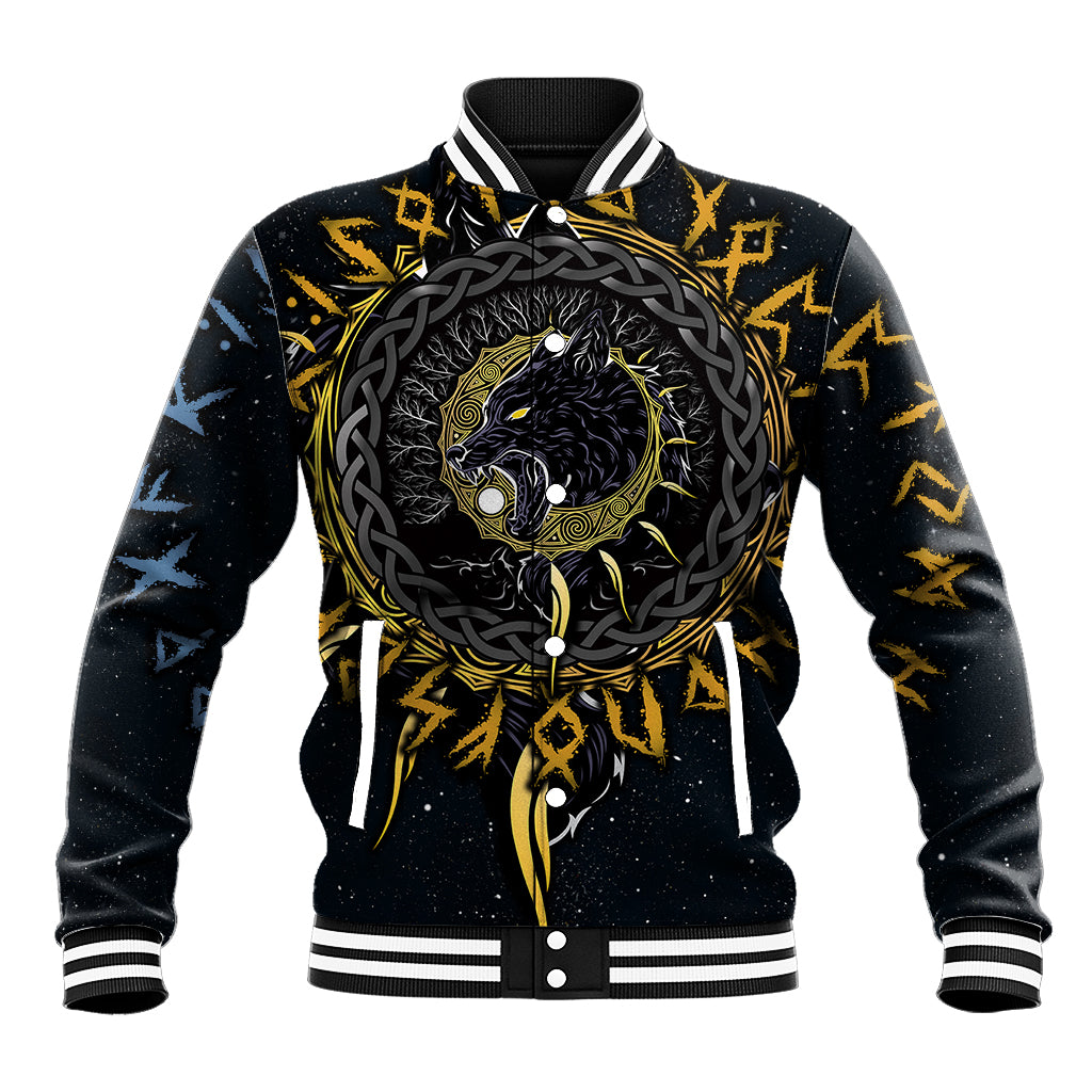 Skoll and Hati Viking Wolfs Baseball Jacket - Wonder Print Shop