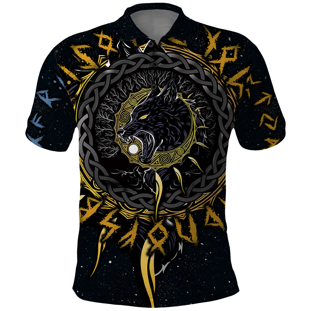 Skoll and Hati Viking Wolfs Polo Shirt - Wonder Print Shop