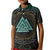 Viking Kid Polo Shirt Cyan Valknut and Yggdrasil - Wonder Print Shop