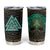 Viking Tumbler Cup Cyan Valknut and Yggdrasil