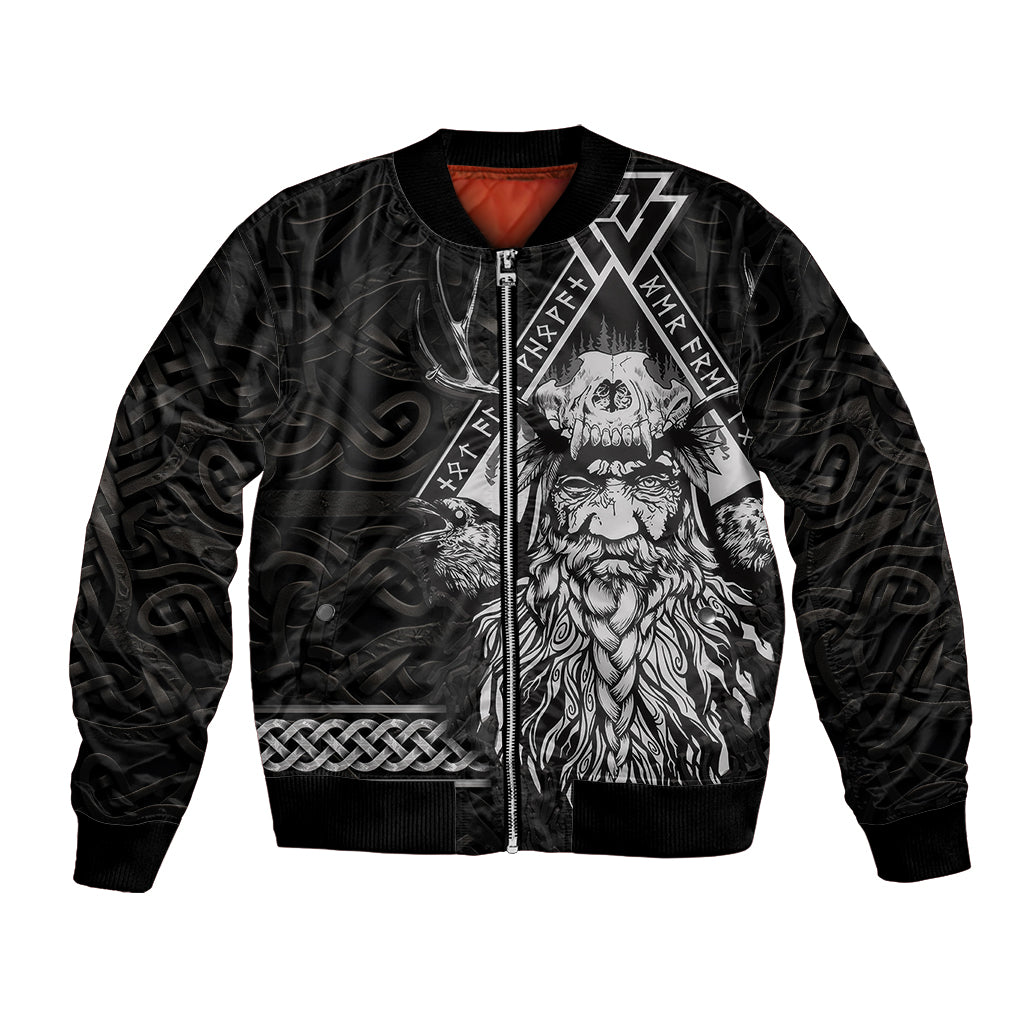 Viking Bomber Jacket Norse Enigma Odin's Vision - Wonder Print Shop