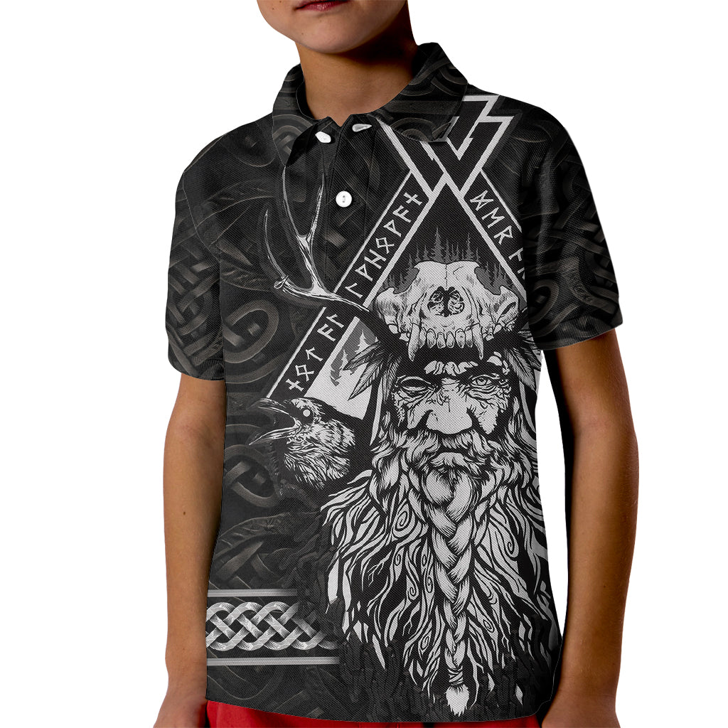 Viking Kid Polo Shirt Norse Enigma Odin's Vision - Wonder Print Shop