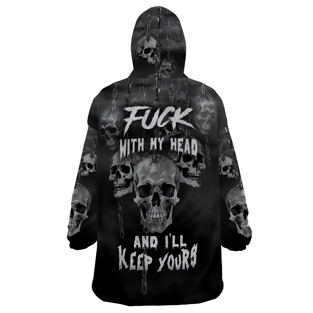 Skull Wearable Blanket Hoodie I'll Keep You - Wonder Print Shop