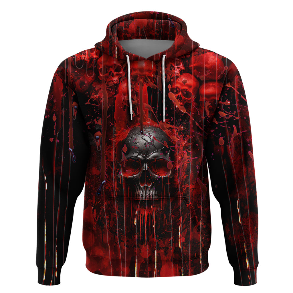 If You Kick Me When I'm Down You Better Pray I Don't Get Up Skull Hoodie - Wonder Print Shop