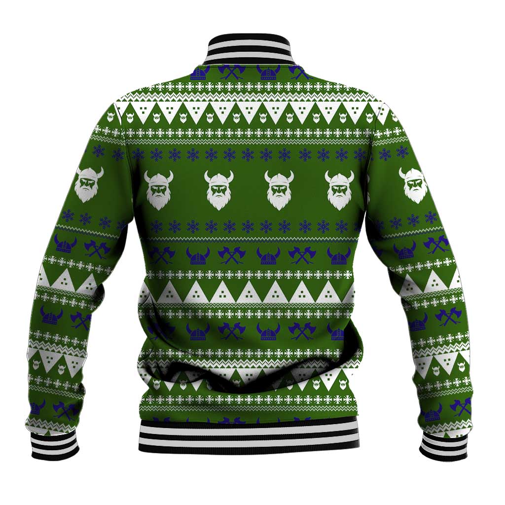 Amazing Viking Christmas Baseball Jacket Xmas Holiday Patterns - Wonder Print Shop