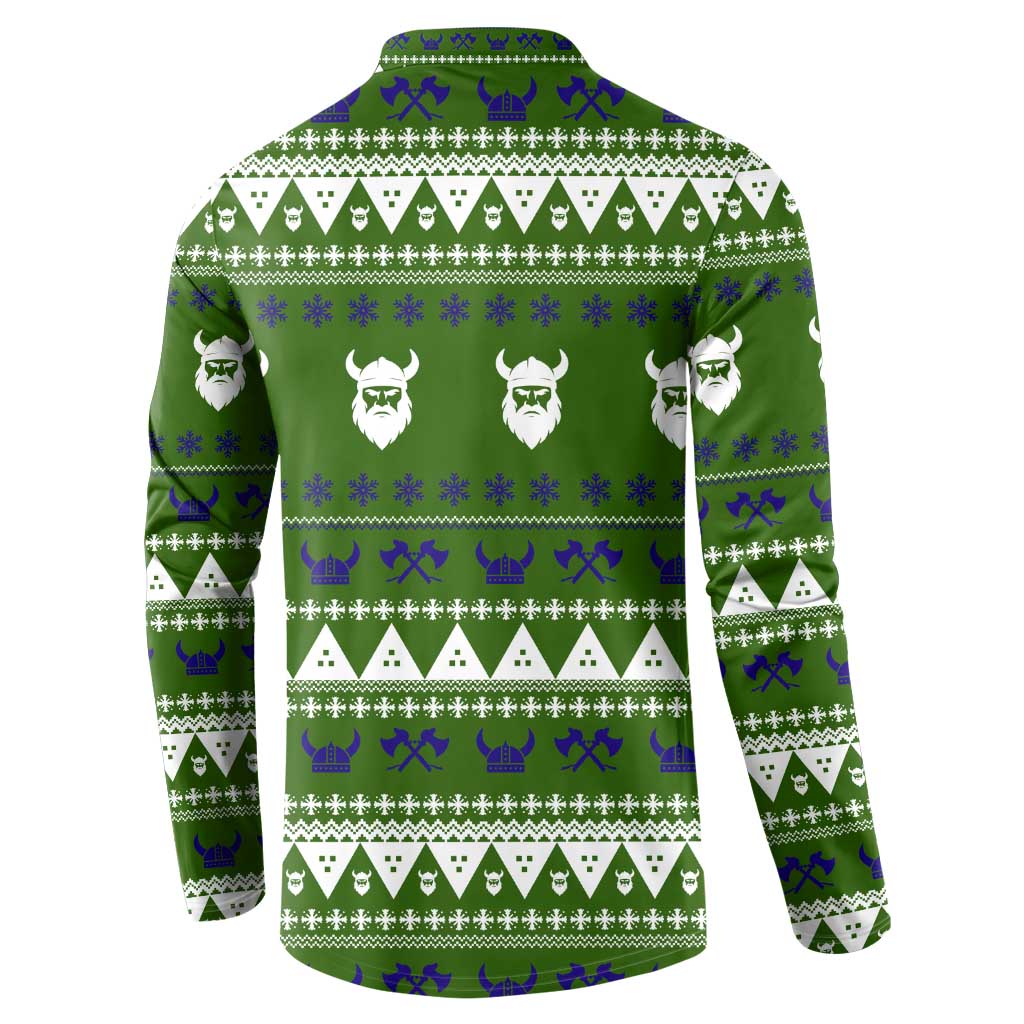 Amazing Viking Christmas Button Sweatshirt Xmas Holiday Patterns - Wonder Print Shop