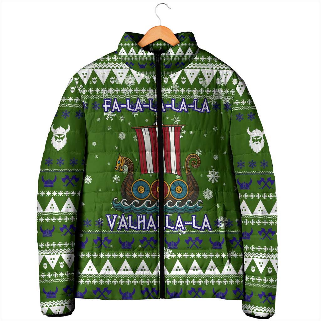 Amazing Viking Christmas Padded Jacket Xmas Holiday Patterns - Wonder Print Shop