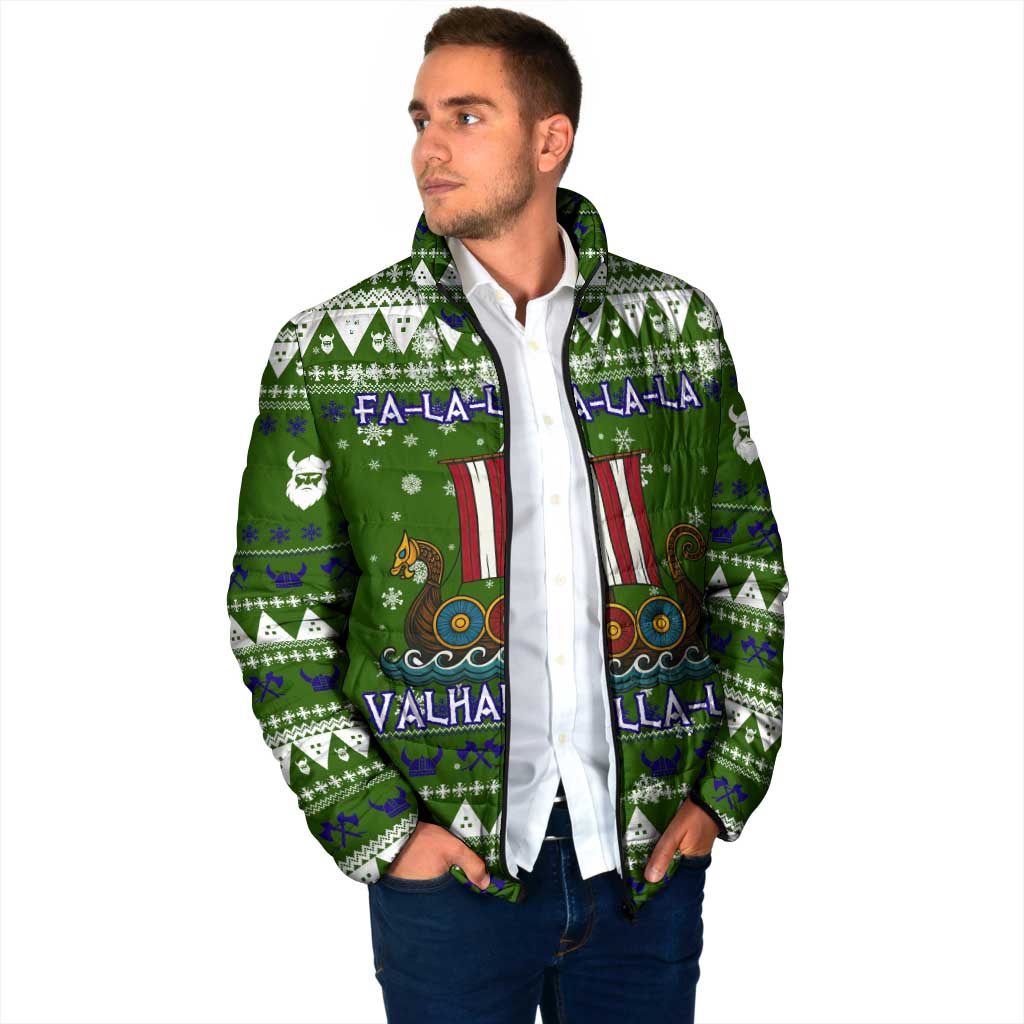 Amazing Viking Christmas Padded Jacket Xmas Holiday Patterns - Wonder Print Shop