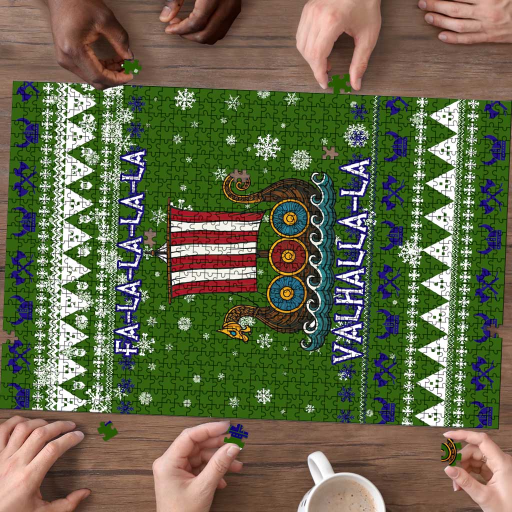 Amazing Viking Christmas Puzzle Xmas Holiday Patterns - Wonder Print Shop