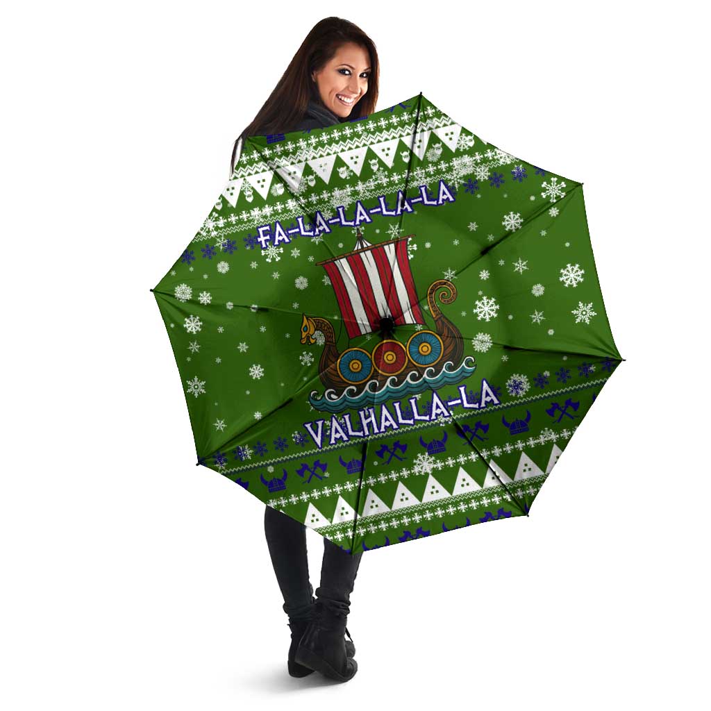 Amazing Viking Christmas Umbrella Xmas Holiday Patterns - Wonder Print Shop