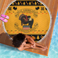 Americans Turkey Hunting Thanksgiving Christmas Beach Blanket Xmas Holiday Patterns - Wonder Print Shop