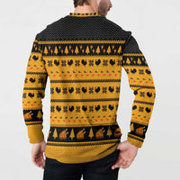 Americans Turkey Hunting Thanksgiving Christmas Button Sweatshirt Xmas Holiday Patterns - Wonder Print Shop