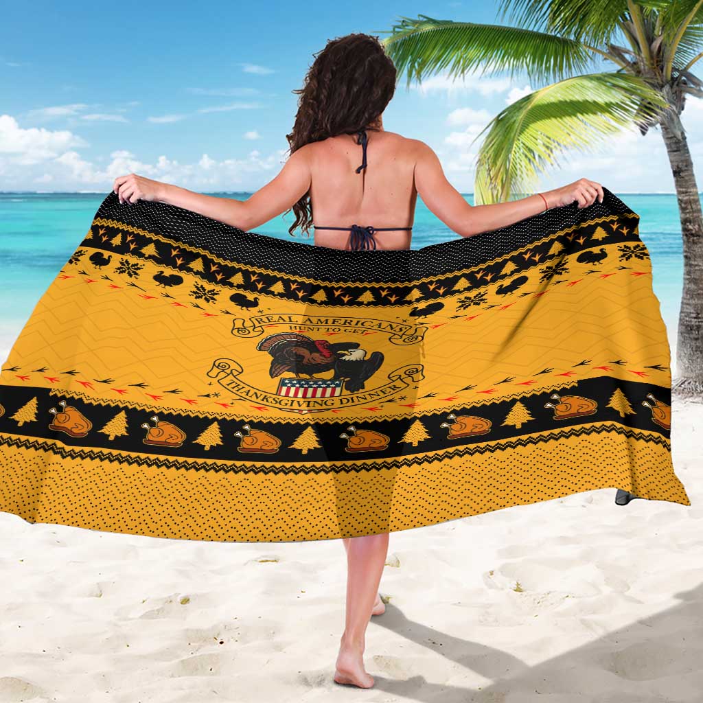 Americans Turkey Hunting Thanksgiving Christmas Sarong Xmas Holiday Patterns - Wonder Print Shop
