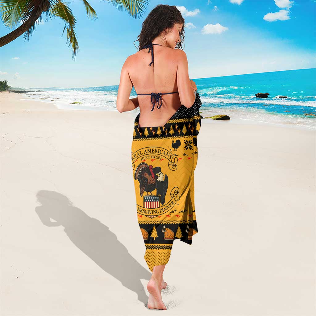 Americans Turkey Hunting Thanksgiving Christmas Sarong Xmas Holiday Patterns - Wonder Print Shop