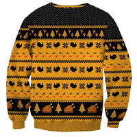 Americans Turkey Hunting Thanksgiving Christmas Sweatshirt Xmas Holiday Patterns - Wonder Print Shop