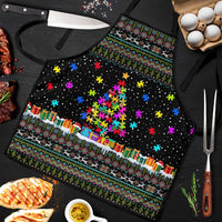 Autism Pine Christmas Apron Xmas Holiday Patterns - Wonder Print Shop