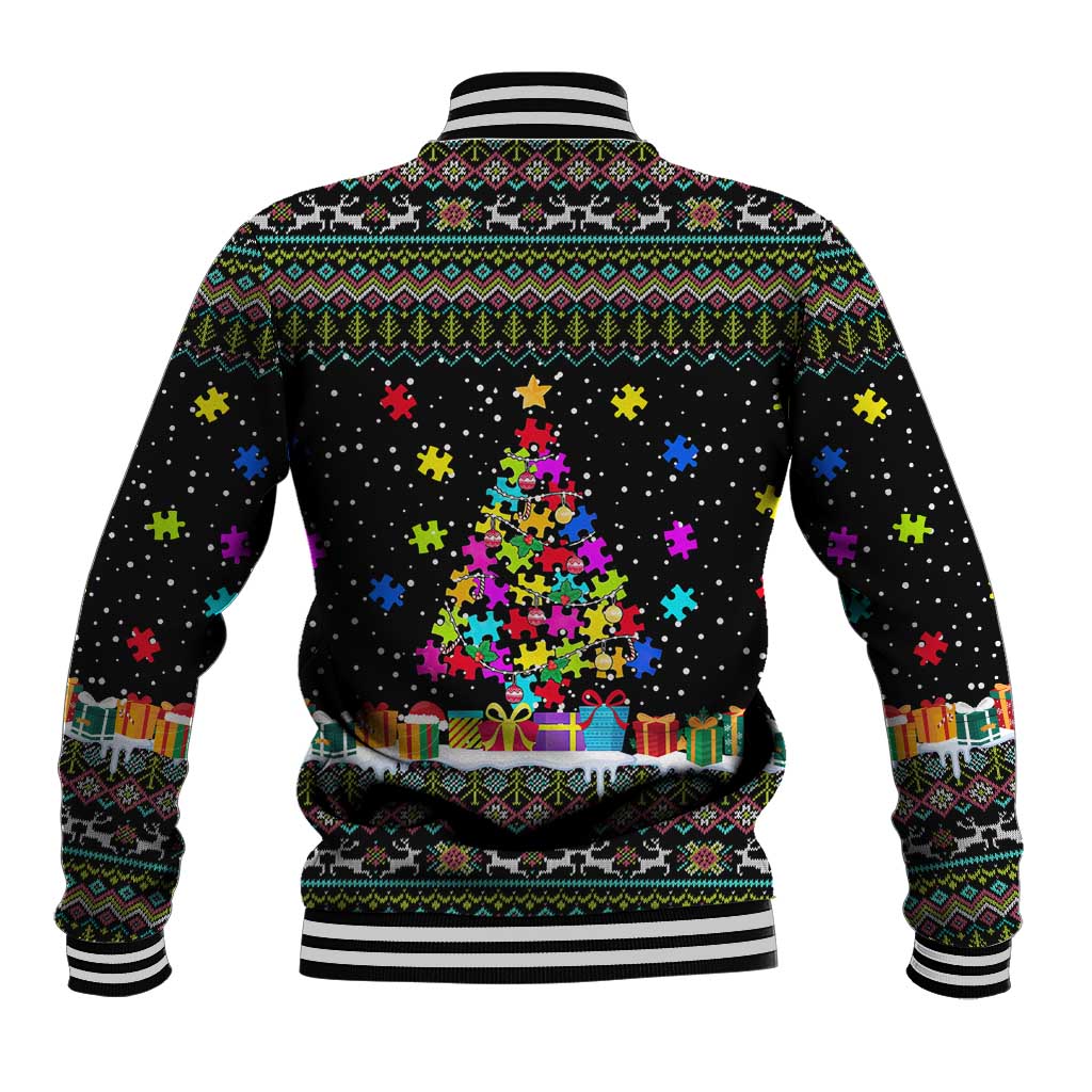 Autism Pine Christmas Baseball Jacket Xmas Holiday Patterns - Wonder Print Shop