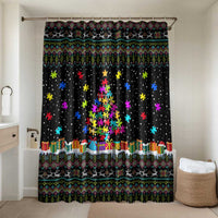 Autism Pine Christmas Bathroom Set Xmas Holiday Patterns - Wonder Print Shop