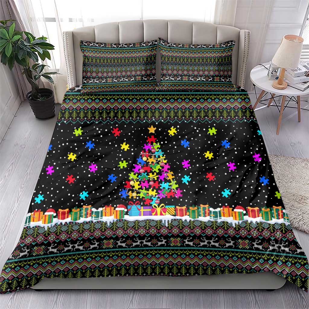 Autism Pine Christmas Bedding Set Xmas Holiday Patterns - Wonder Print Shop