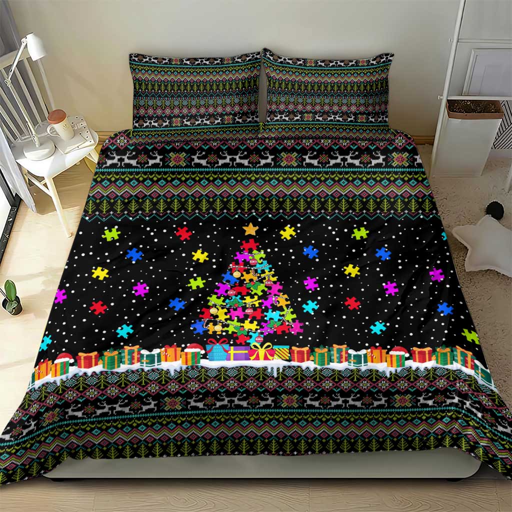 Autism Pine Christmas Bedding Set Xmas Holiday Patterns - Wonder Print Shop