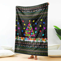 Autism Pine Christmas Blanket Xmas Holiday Patterns - Wonder Print Shop