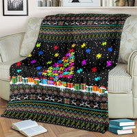 Autism Pine Christmas Blanket Xmas Holiday Patterns - Wonder Print Shop