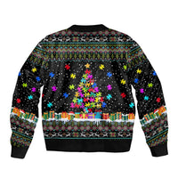 Autism Pine Christmas Bomber Jacket Xmas Holiday Patterns - Wonder Print Shop