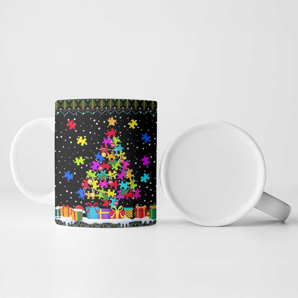 Autism Pine Christmas Ceramic Mug Xmas Holiday Patterns - Wonder Print Shop