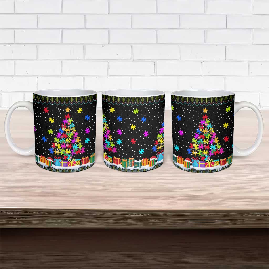 Autism Pine Christmas Ceramic Mug Xmas Holiday Patterns - Wonder Print Shop