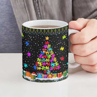 Autism Pine Christmas Ceramic Mug Xmas Holiday Patterns - Wonder Print Shop