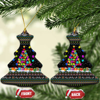 Autism Pine Christmas Ceramic Ornament Xmas Holiday Patterns - Wonder Print Shop