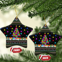Autism Pine Christmas Ceramic Ornament Xmas Holiday Patterns - Wonder Print Shop