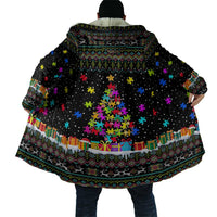Autism Pine Christmas Cloak Xmas Holiday Patterns - Wonder Print Shop