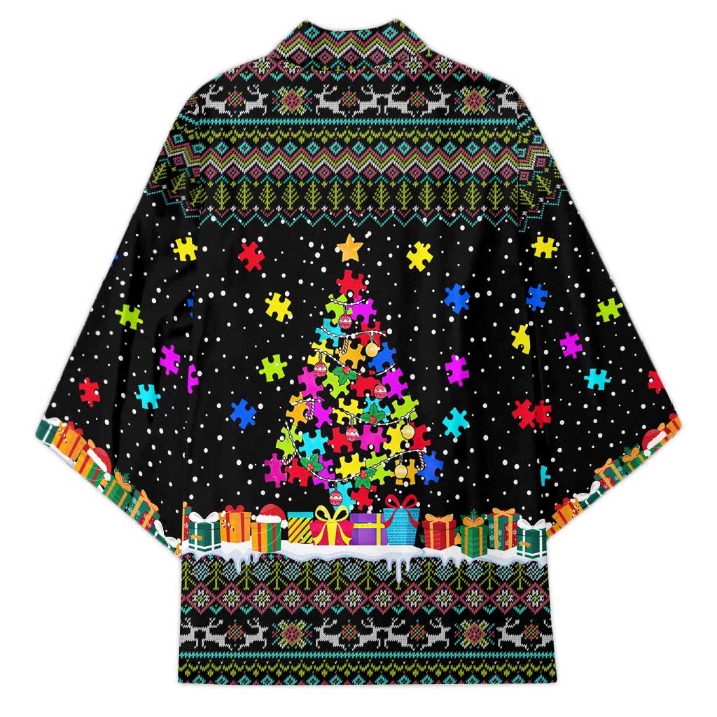 Autism Pine Christmas Kimono Xmas Holiday Patterns - Wonder Print Shop