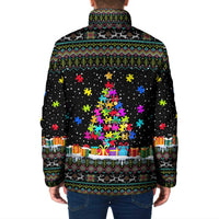 Autism Pine Christmas Padded Jacket Xmas Holiday Patterns - Wonder Print Shop